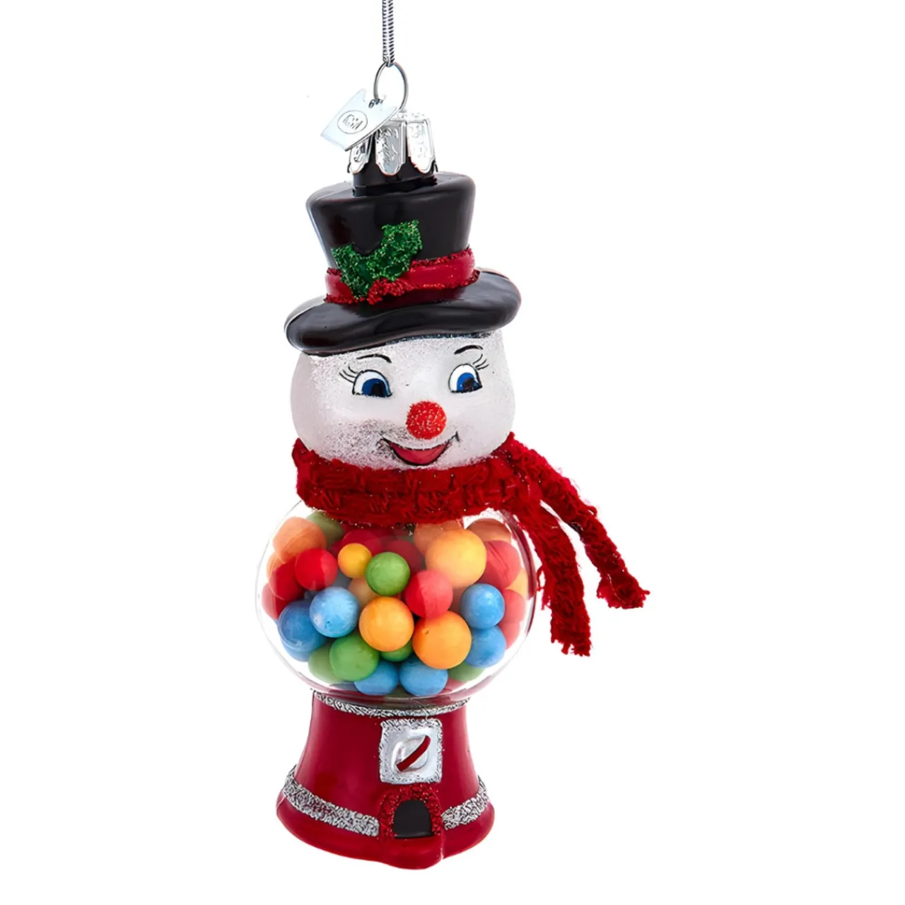 Glass Snowman Gum Ball Machine Ornament 4.5" NB1791|Kurt Adler Sale