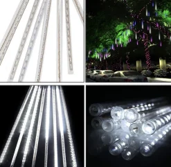 Meteor Shower Snowfall Light Set 5 Tubes, 90 Cool White LED Lights, 1|Kurt Adler Discount