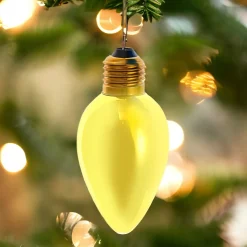 Yellow C7 Bulb Glass Ornament 4.5" F2298|Kurt Adler Online