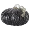 Large Black And White Swirls Handblown Glass Pumpkin| Discount