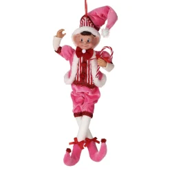 Large Fabric Pink Sweets Pixie Elf Ornament| Online