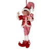 Large Fabric Red Sweets Pixie Elf Ornament| Clearance