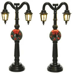 LED Lantern Street Lamps Set Of 2 - The Christmas Loft|Lumineo Outlet
