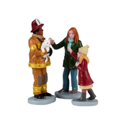- Fireman To The Rescue Set Of 3|Lemax Online