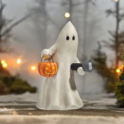 Lighted Ghost with Flashlight Figurine| Outlet