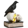 Lighted Nevermore Raven & Skull Figurine| New