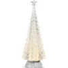 Lighted Silver Tree with Swirling Glitter| Best