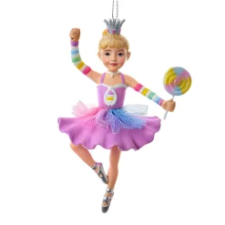 Lollipop Ballerina Ornament by , 5" E0888|Kurt Adler Discount