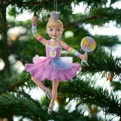 Lollipop Ballerina Ornament by , 5" E0888|Kurt Adler Discount
