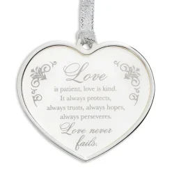 Love is Patient Heart Ornament - Gift Boxed|