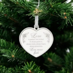 Love is Patient Heart Ornament - Gift Boxed|