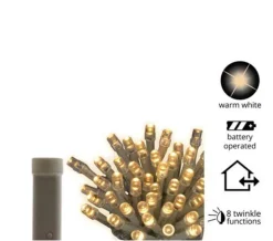 96 LED Battery Durawise Battery Light Set- WHITE WIRE|Lumineo