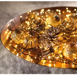 192 LED Battery Operated Warm White Twinkle Cluster Lights Black Wire - The Christmas Loft​|Lumineo Clearance