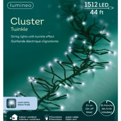 1512 LED Cool White Cluster Lights Green Wire  | The Christmas Loft|Lumineo Hot