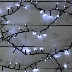 500 LED Cool White Christmas Compact Lights Set, Green Wire 36 Feet|Lumineo Hot