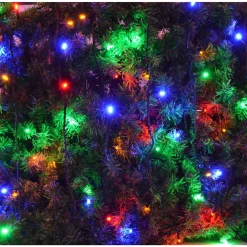 48 LED Multi-Colored Battery-Operated Christmas Lights Set, Black Wire 1|Lumineo Sale