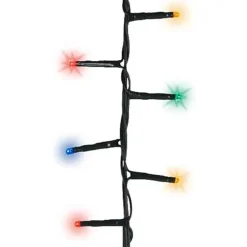 500 LED Multi-Colored Christmas Compact Lights Set, Green Wire 36 Feet -|Lumineo Outlet