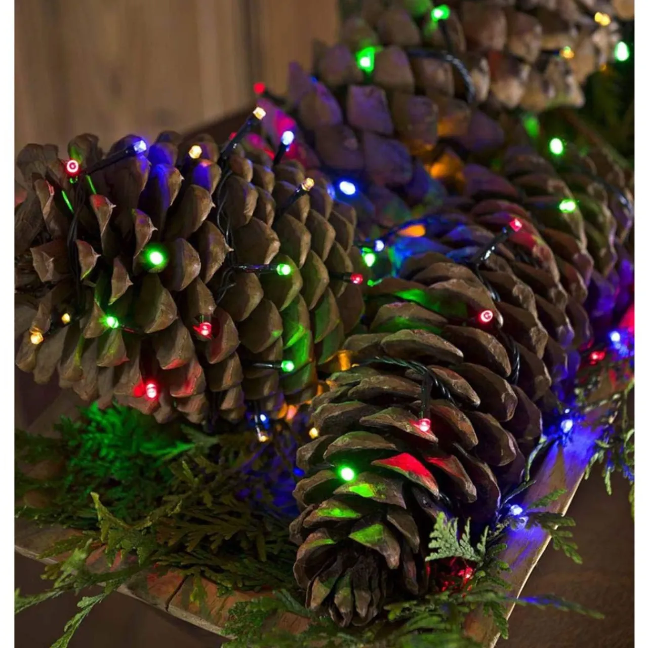 500 LED Multi-Colored Christmas Compact Lights Set, Green Wire 36 Feet -|Lumineo Outlet