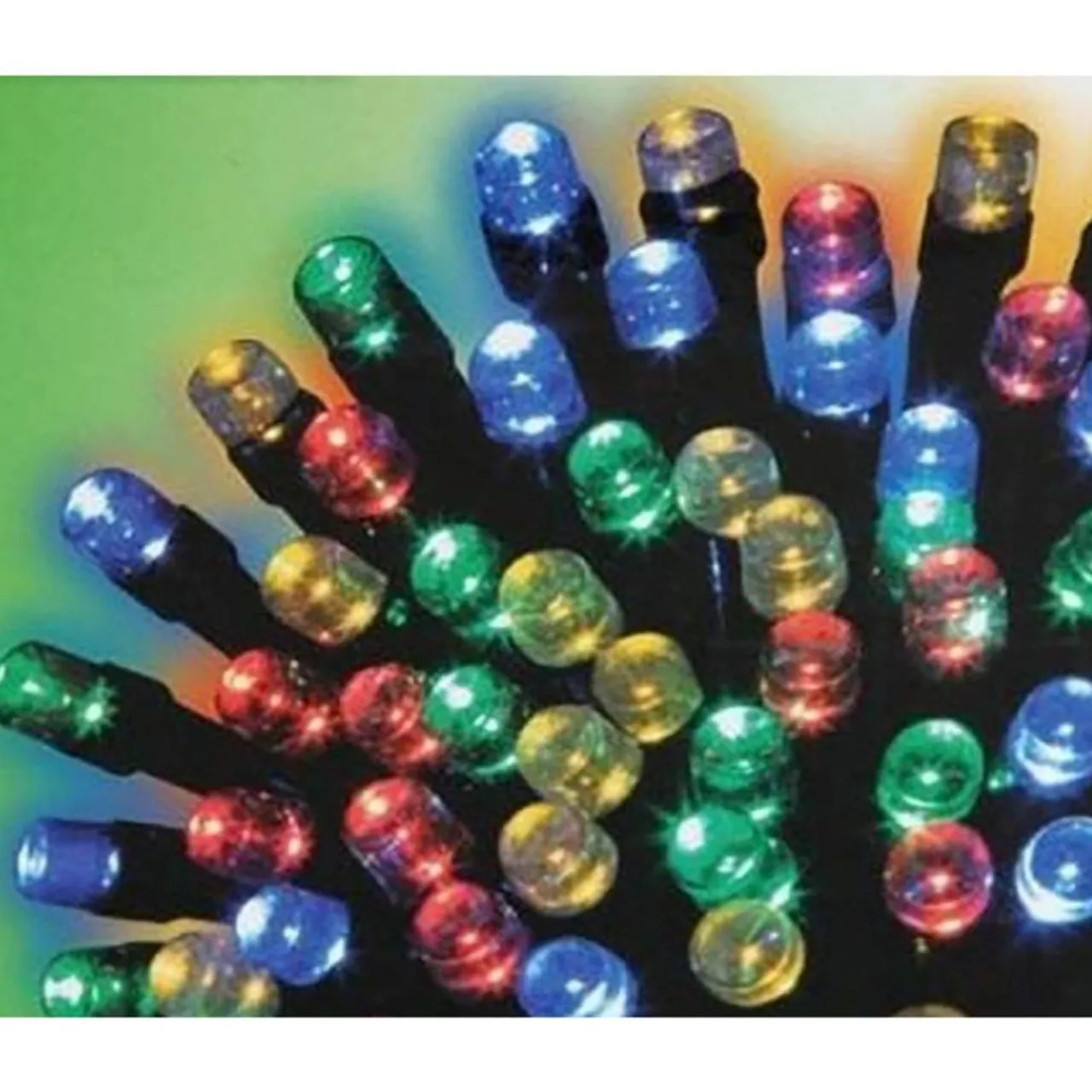 500 LED Multi-Colored Christmas Compact Lights Set, Green Wire 36 Feet -|Lumineo Outlet