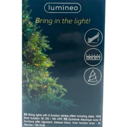 500 LED Multi-Colored Christmas Compact Lights Set, Green Wire 36 Feet -|Lumineo Outlet