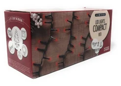 750 LED Red Compact Lights on Green Wire  | The Christmas Loft|Lumineo Hot