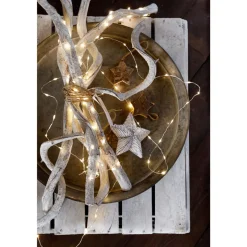 40 LED Warm White Lights Silver Micro Wire - The Christmas Loft|Lumineo Outlet