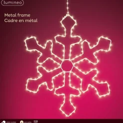 220 LED Warm White Metal Frame Snowflake|Lumineo Best