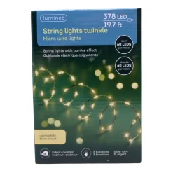 378 Micro LED Warm White Lights Silver Wire|Lumineo Best