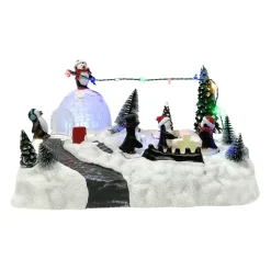 Lumineo Animated Penguins Play Scene - 10.5" Lights & Motion| Best