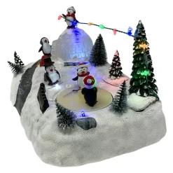 Lumineo Animated Penguins Play Scene - 10.5" Lights & Motion| Best