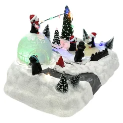 Lumineo Animated Penguins Play Scene - 10.5" Lights & Motion| Best