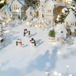 Village Snowmen Set of 3 Figurines|Lumineo Clearance