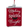 Making Spirits Bright Flask Ornament|Kurt Adler Hot