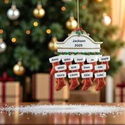 Mantle Family of 13 Personalized Ornament| Discount