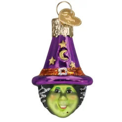 Mini Witch Head Ornament|Old World Glass Online