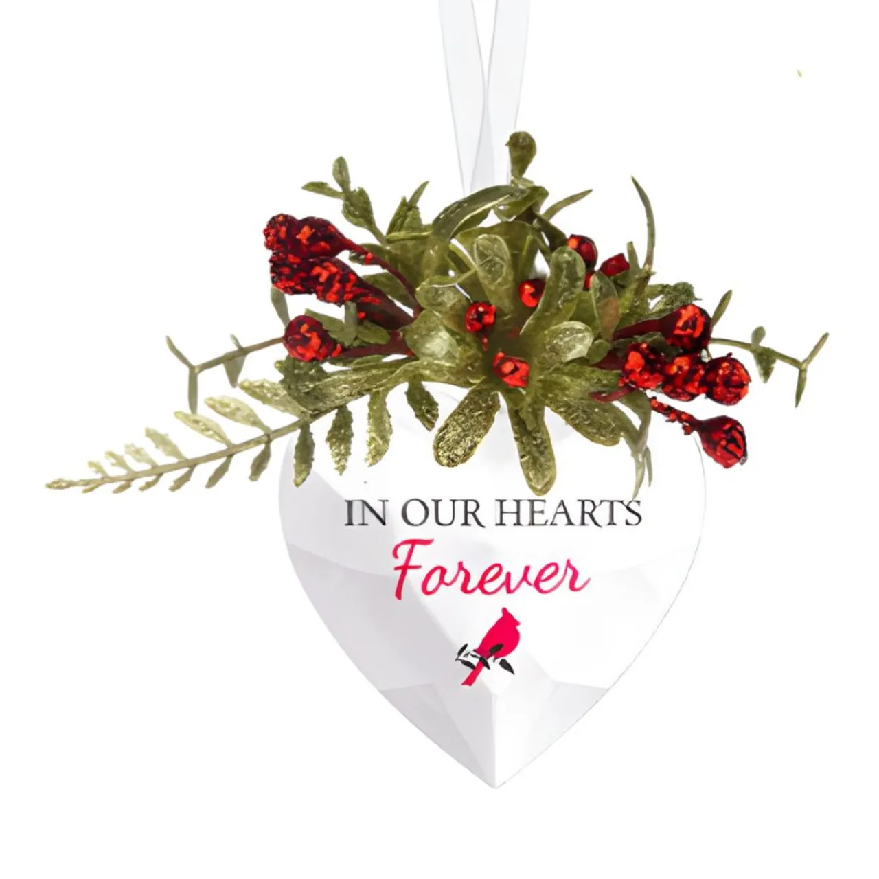 Mistletoe Heart Forever Memorial Ornament| Hot