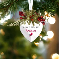 Mistletoe Heart Forever Memorial Ornament| Hot