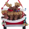Moose Family of Six in Car Ornament - 6 Names Hand Personalized Ornament|Kurt Adler