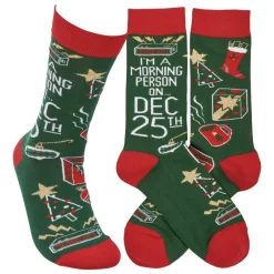 Morning Person On Dec 25th Socks| Online