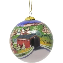 New Hampshire Covered Bridge Ornament - The Christmas Loft|