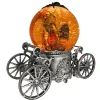 Orange B/O Lighted Halloween Spinning Water Globe w/ Rotating Figurine| New