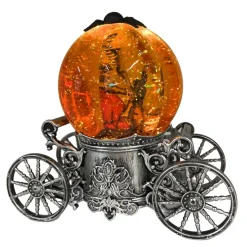 Orange B/O Lighted Halloween Spinning Water Globe w/ Rotating Figurine| New