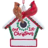 Our First Christmas Cardinal Love Birds Personalized Ornament|Kurt Adler Sale