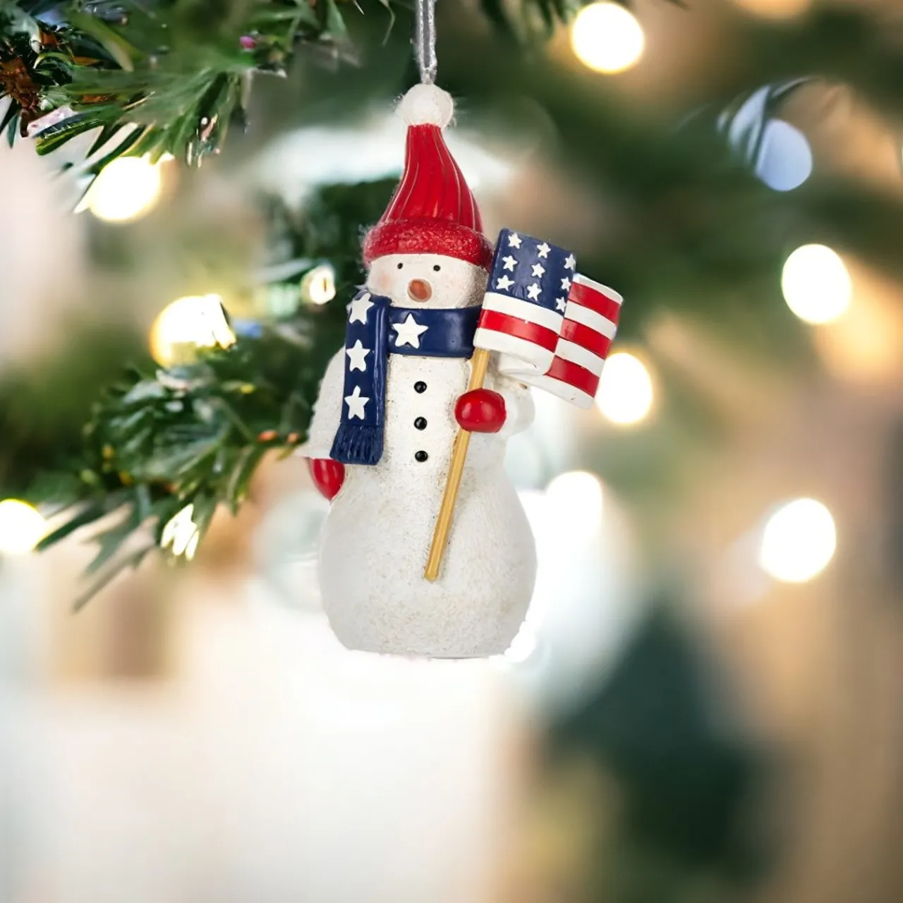 Patriotic Snowman Christmas Ornament| Best