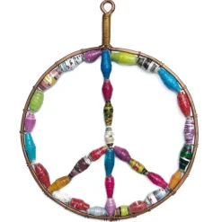 Peace Sign Ornament with Colorful Paper Beads| Online