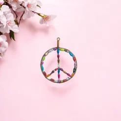 Peace Sign Ornament with Colorful Paper Beads| Online