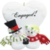Personalized Engaged Snowman Ornament| Best