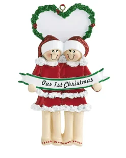 Personalized Female Couple Christmas Ornament| Sale