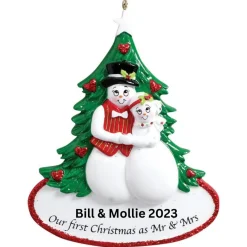 Personalized Our First Christmas Snowman Ornament| Hot