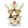 Personalized Reindeer Family of 3 Ornament - The Christmas Loft| Online